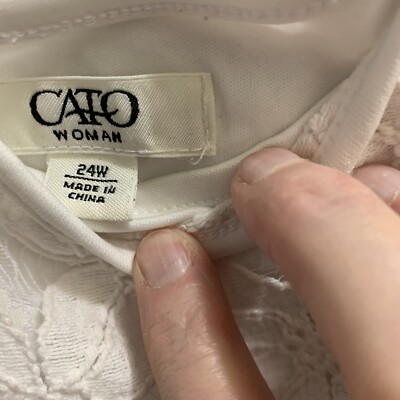 Cato Dress White Light Red Spots 24W Pit To Pit 25 Length 40 | eBay Cato Dress White Light Red Spots 24W Pit To Pit 25 Length 40 | eBay
