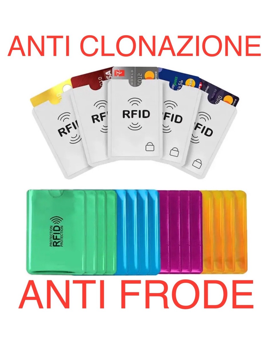 Portafoglio Anticlonazione 12 Protezioni RFID In Alluminio Per
