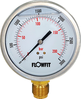 "100Mm Glycerin GefüLlt Hyd Druckmesser 0-15 Psi (1 Stange) 1/2 \" Bsp Basis Entry"