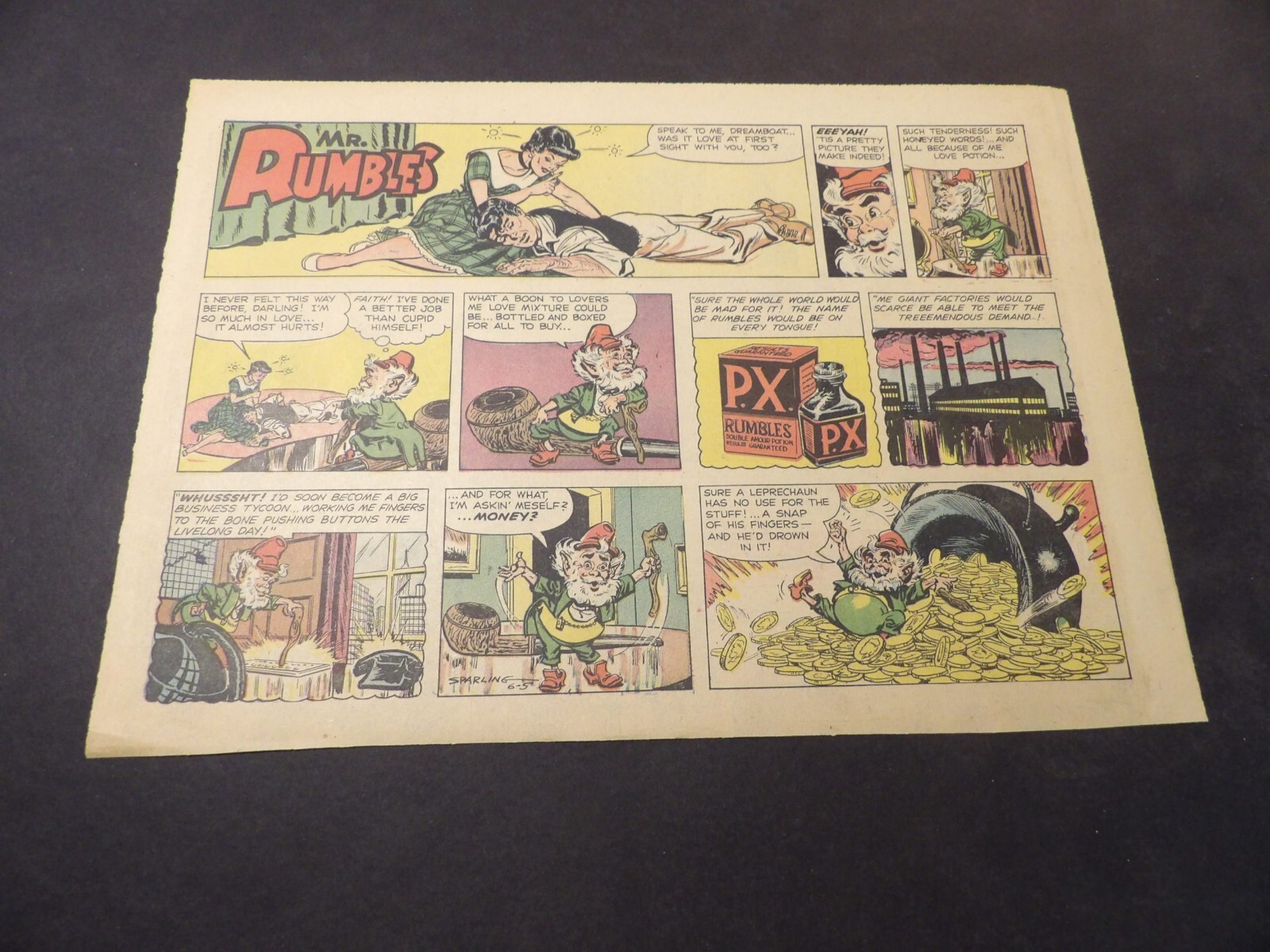 Ms Rumbles Mr. Rumbles by Jack Sparling - Jun 5, 1955 - 1 Half-Sized Sunday | eBay