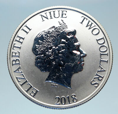 2018 NIUE UK Queen Elizabeth II Star Wars DARTH VADER Silver $2