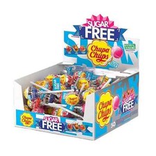 Chupa Chups Sugar Free Lollipop Display Box Cherry Cola & Strawberry Flavoured