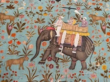 MIND THE GAP CURTAIN/UPH FABRIC "HINDUSTAN" 3.2 METRES  100% Linen