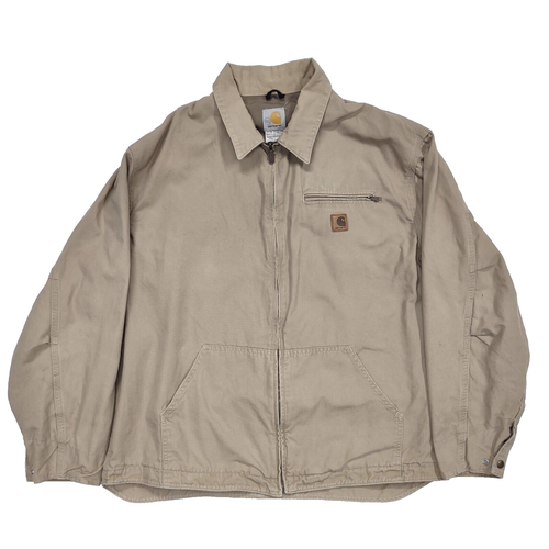 Carhartt Khaki Jacket RN 14806 Vintage Mens XXL Mechanic Farm Chore