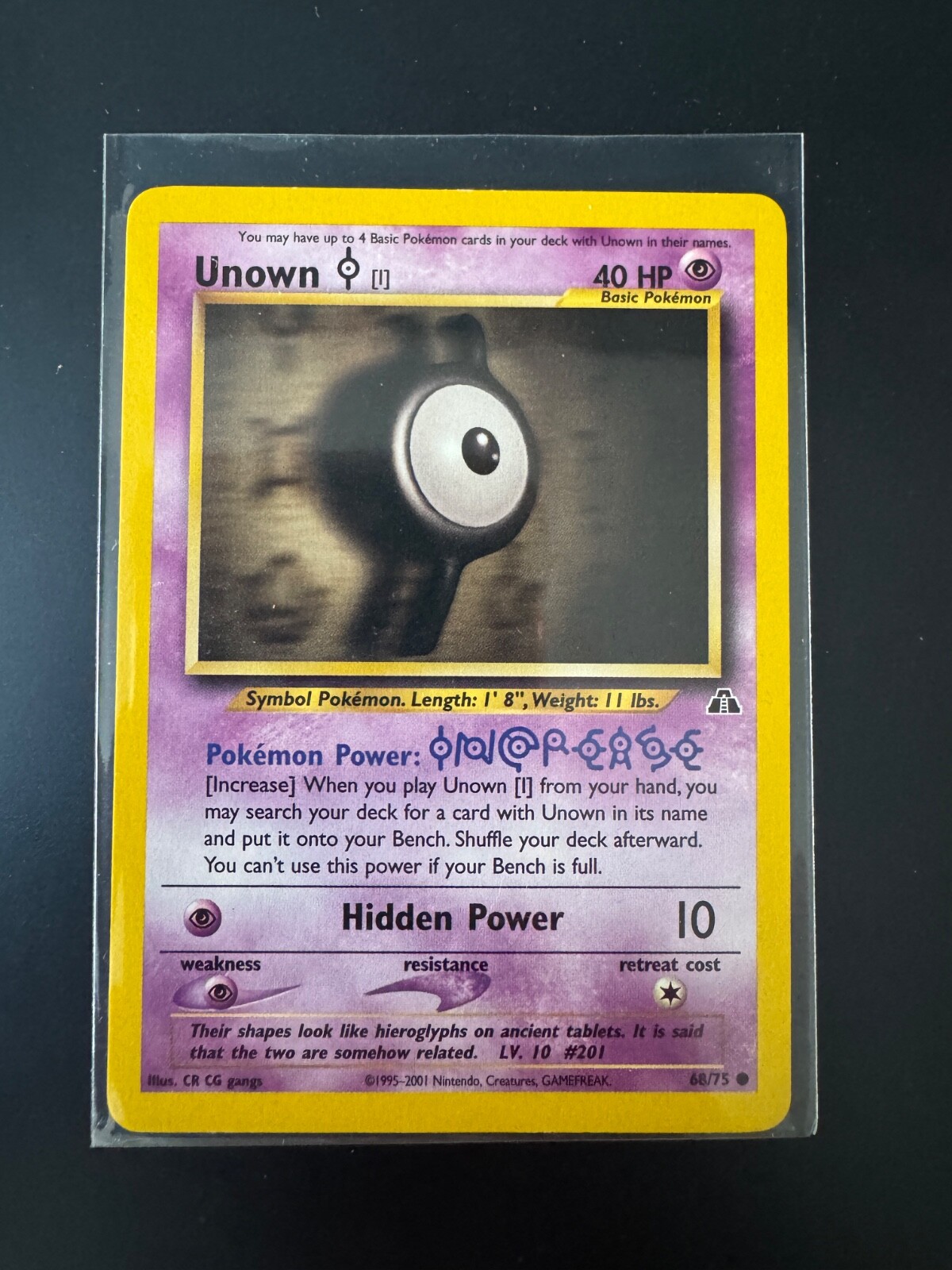 UNOWN I Neo Discovery Set 68/75 Common Pokemon Card Unlimited NM