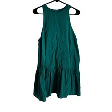 Urban Outfitters Teal Green High Neck Sleevless Mini Dress / Tunic Top SZ LG