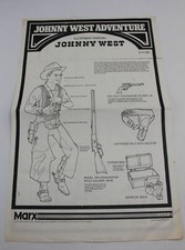 Vintage Marx Toys Johnny West Equipment Manual 1974 COPY 