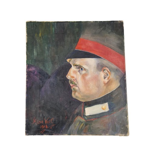 Hilda Voit - Detailed Painted Portrait of a WWI Soldier