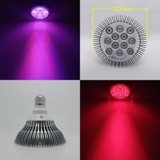 12W Dimmable PAR38 UV Purple Blue Red LED Lamp Light Bulb Plant Aquarium E26 E27