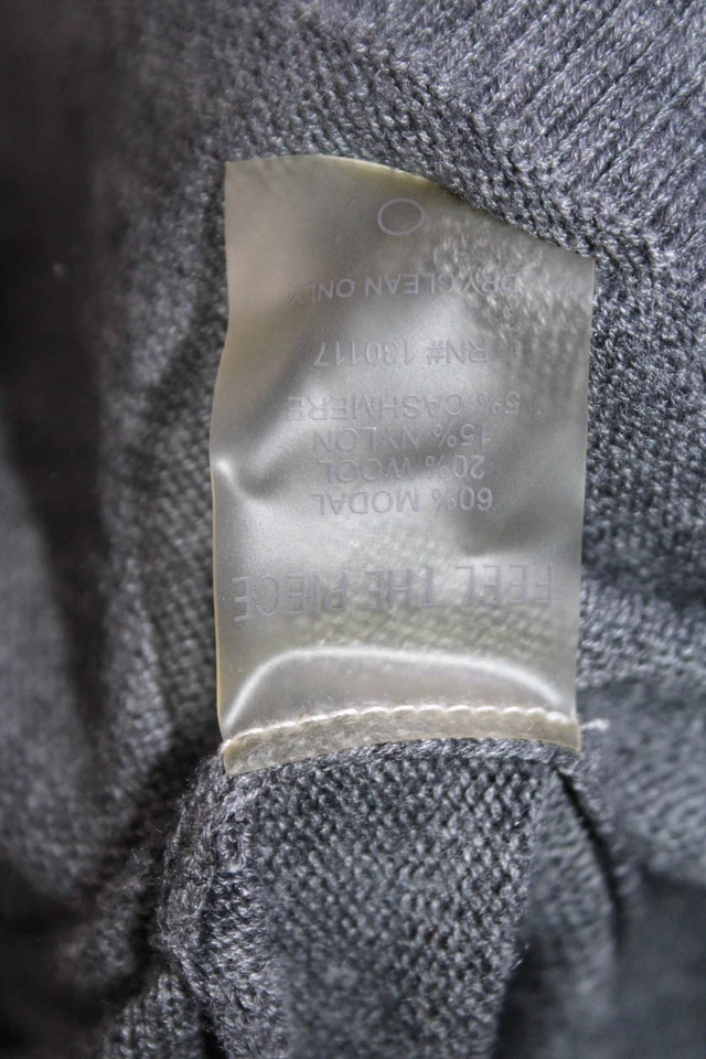 Feel The Piece Womens Long Sleeve Turtleneck Sweater Gray Size Medium - Image 4 of 4