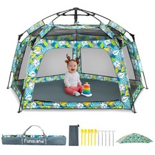 Baby Playpen Pop-up Tent - Outdoor  Indoor Play Tent for Beach with Canopy T...