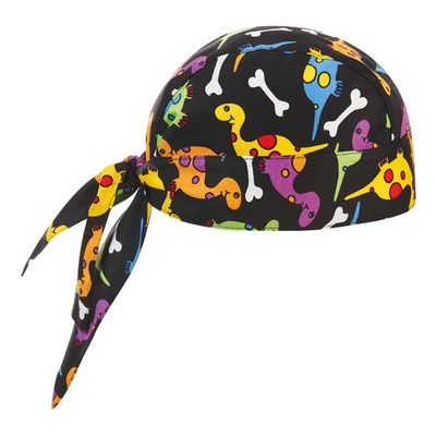 Dino Unisex Koch Bandana schwarz mit Schnur - EGOCHEF - Zahnarzt