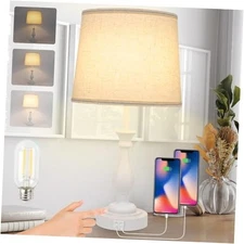 Farmhouse Table Lamp Touch Control 3-Way Dimmable Table Lamp, Pack 1-Off White