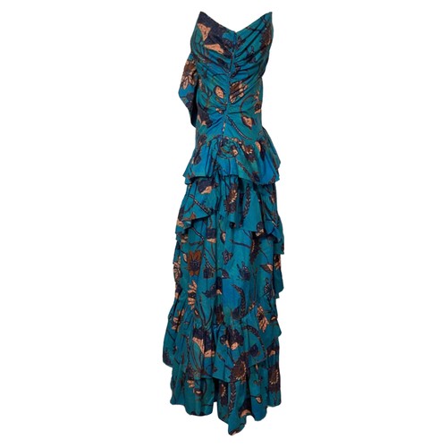 Ulla Johnson Ondine Floral Ruffled Midi One-Shoulder Dress In Ed Cotton Size 2 - Picture 3 of 5