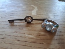 Konvolut Ring Broschr Echtsilber 925 Antik Alt