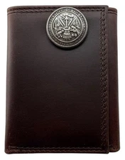 United States Army Genuine Leather Trifold Wallet by Enmon-New in Tin