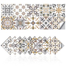 Tile Stickers Wall Decor Bathroom Kitchen Wall Sticker Waterproof PVC Decorat...