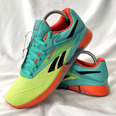 Reebok Nano X4 Mens Training Shoes Unleashed Green Acid Yellow Size 8.5