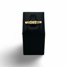 Goldring 750er, 18 Karat, Diamant im Brillantschliff 0,07 ct 