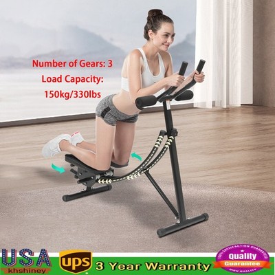 330lbs Workout Equipment Home Gym Core Fitness Coaster Abdominal Crunch Training