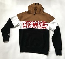 Wu-Tang Clan Hand Painted/BrickVinyl Logo Denim Flower GS Pullover Hoodie Small