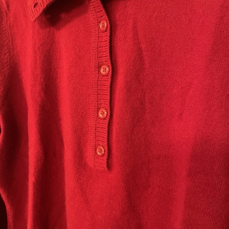 Suéter suéter para mujer Daniel Bishop 100 % cachemir en rojo intenso talla XL Foto 3 de 4