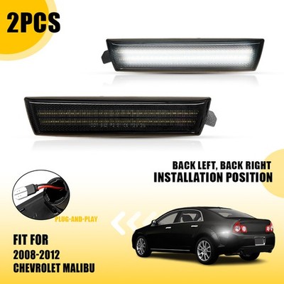 2x Rear White LED Side Marker Light Smoked Right Left For Chevrolet Malibu 08-12