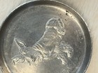 Vintage Silver Tone Metal Round Coaster Set, 6-Pack Scottish Terrier Scottie Dog — photo 2
