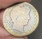 1899-S Barber Quarter Semi-Key Date Rainbow Toning