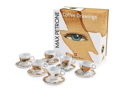 illy Art Collection 2018 Max Petrone - Coffee Drawings - 6 Espressotassen