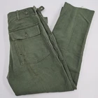 Vintage Vietnam Era US Military OG-107 Sateen Fatigue Pants Size 30 Army Green