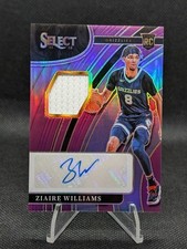 2021-22 Panini Select Rookie Jersey Purple Prizm /99 Ziaire Williams Auto RC