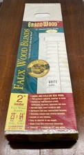 GrandWood Faux Wood Blinds 2" White 23" x 64" Corded Easy Install Durable