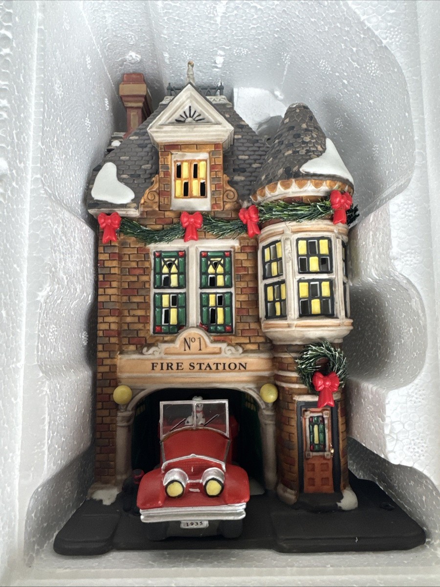 レア　Department 56　ハウスライト　消防署　ビンテージ Department 56 65th Anniversary Fire Station No 1 for sale online