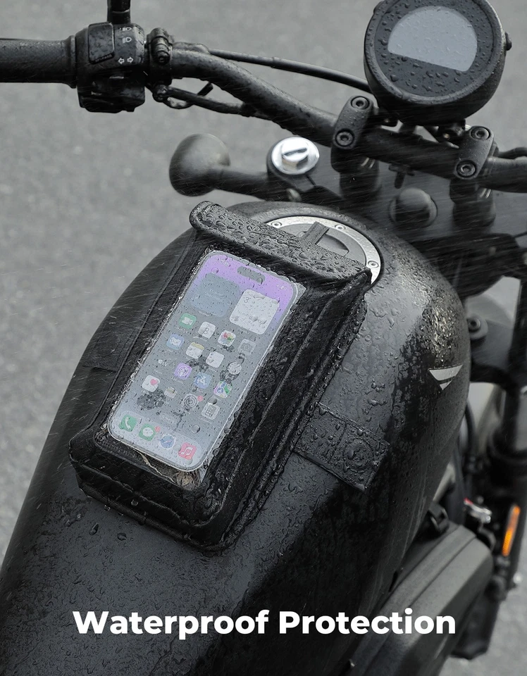 Bolsa magnética para tanque de combustible de aceite de hierro para motocicleta bicicleta bolsa para teléfono celular GPS bolsa Foto 2 de 4