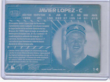 1/1 JAVY LOPEZ 1996 PACIFIC CROWN VINTAGE PRINTING PLATE ATLANTA BRAVES CATCHER