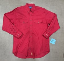 Wrangler Red Western Button Up Shirt XL X-Long Tails Cowboy Rodeo Workwear