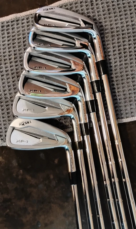 Juego de hierros Honma XP-1 6-11, ejes de acero KBS Tour-V, para diestros, empuñaduras nuevas Foto 3 de 4