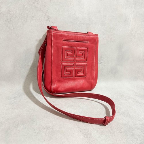 Borsa a tracolla Givenchy in pelle rossa autentica borsa a tracolla donna - Foto 2 di 9