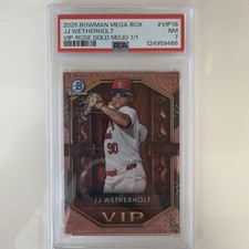 2025 Bowman Chrome JJ WETHERHOLT ROOKIE VIP Insert Rose Gold Mojo Refractor 1/1