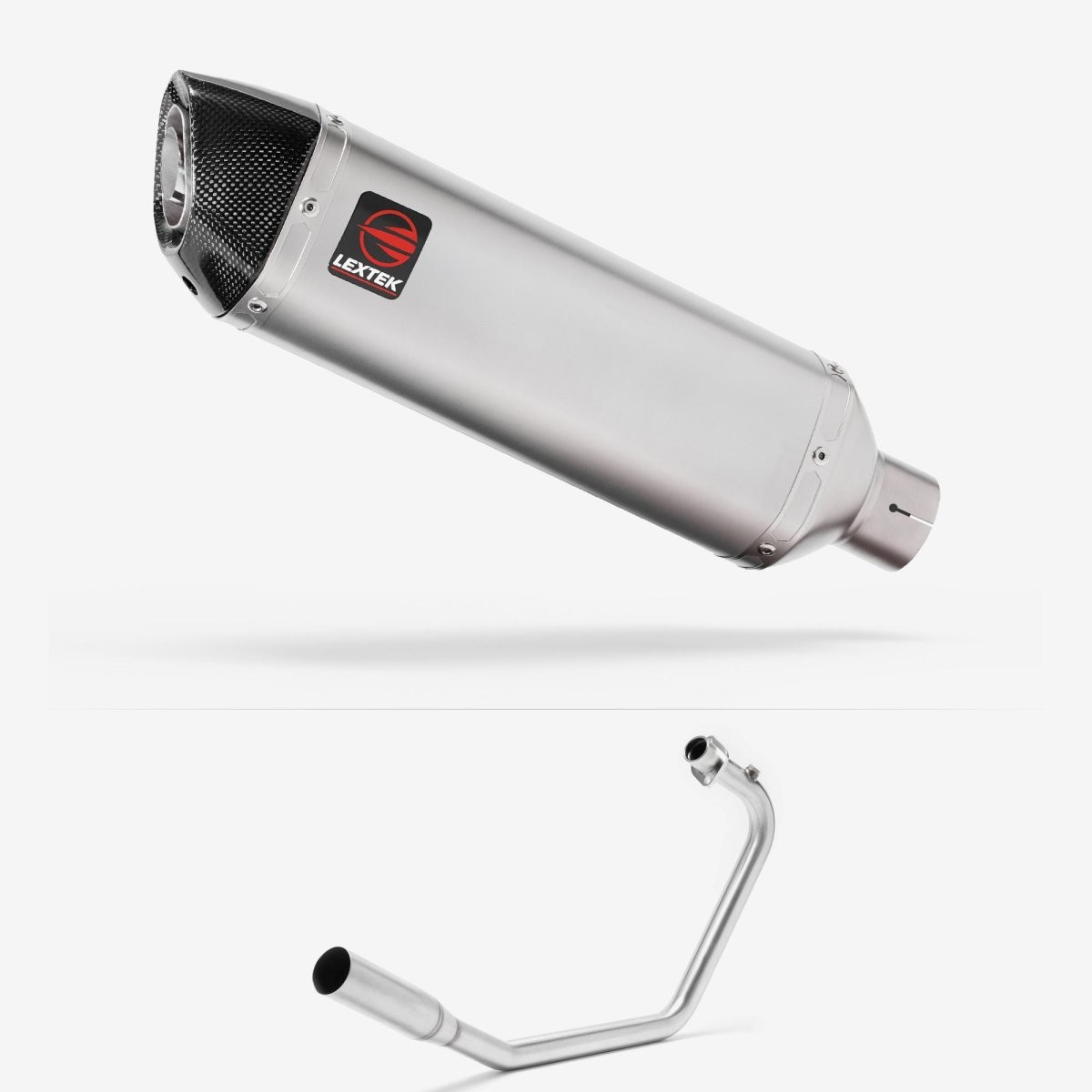 Lextek Stainless Steel VP1 Matt 300mm Exhaust System Silencer Chrome Polished
