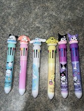 Sanrio Press Ten Color Ballpoint Pen Cartoon Kawaii Kuromi Multi-color 6 Total