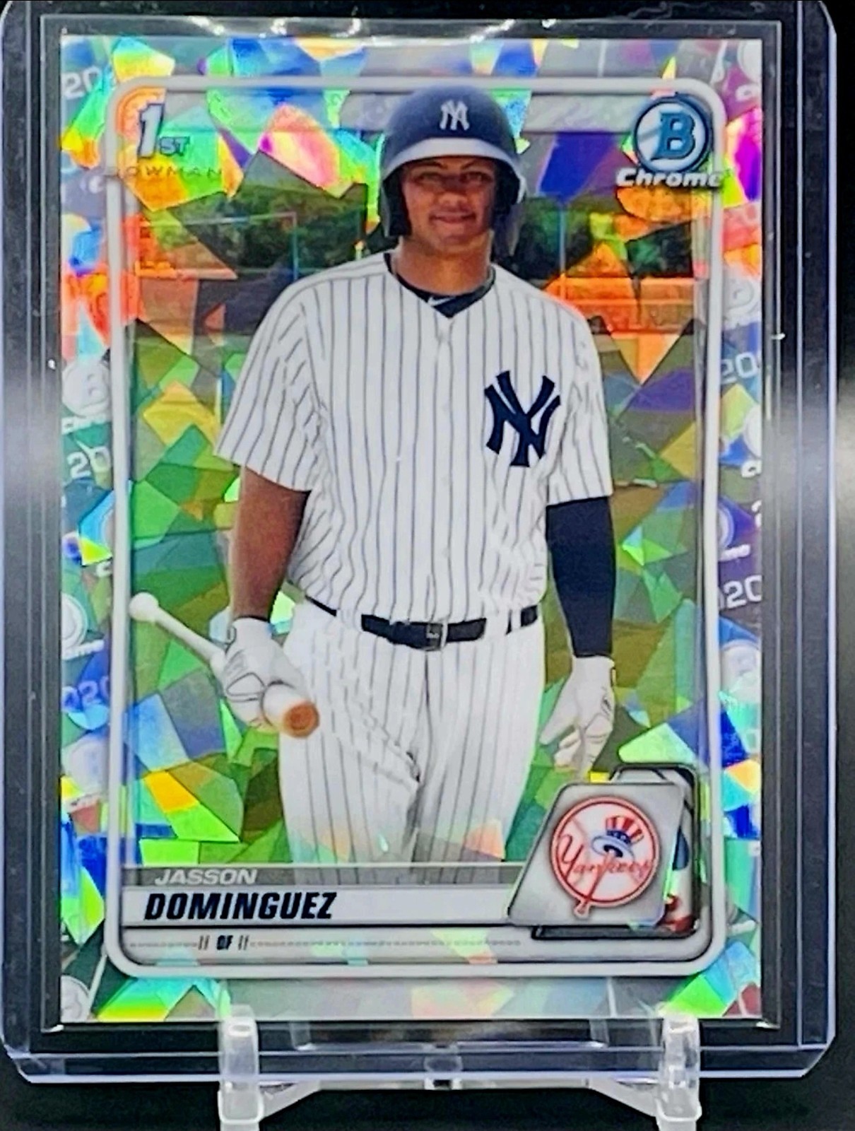 JASSON DOMINGUEZ 2020 1st Bowman Chrome Atomic Refractor Martian Yankees 🔥🔥🔥