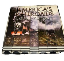VHS VIDEO 7 TAPE SET AMERICAN RAILROADS THE STEAM TRAIN LEGACY