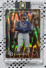 2025 Topps Chrome Gilded Junior Caminero Raywave 02/25 Tampa Bay Rays