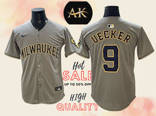 Milwaukee Brewers 9 Bob Uecker Gray Cool Base Men's Stitched Jersey