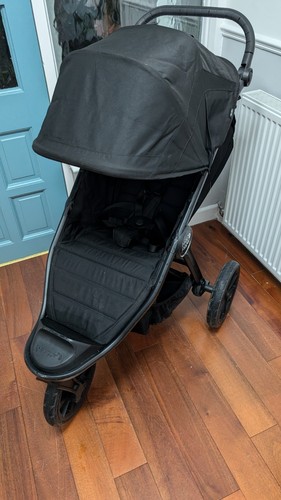 Cochecito para correr Baby Jogger Elite plateado negro + cubierta para lluvia - Imagen 2 de 11