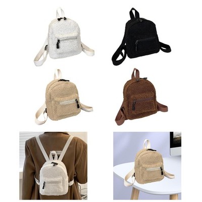 Plüschrucksack Modische Umhängetasche Freizeitrucksack für Damen, Mädchen,