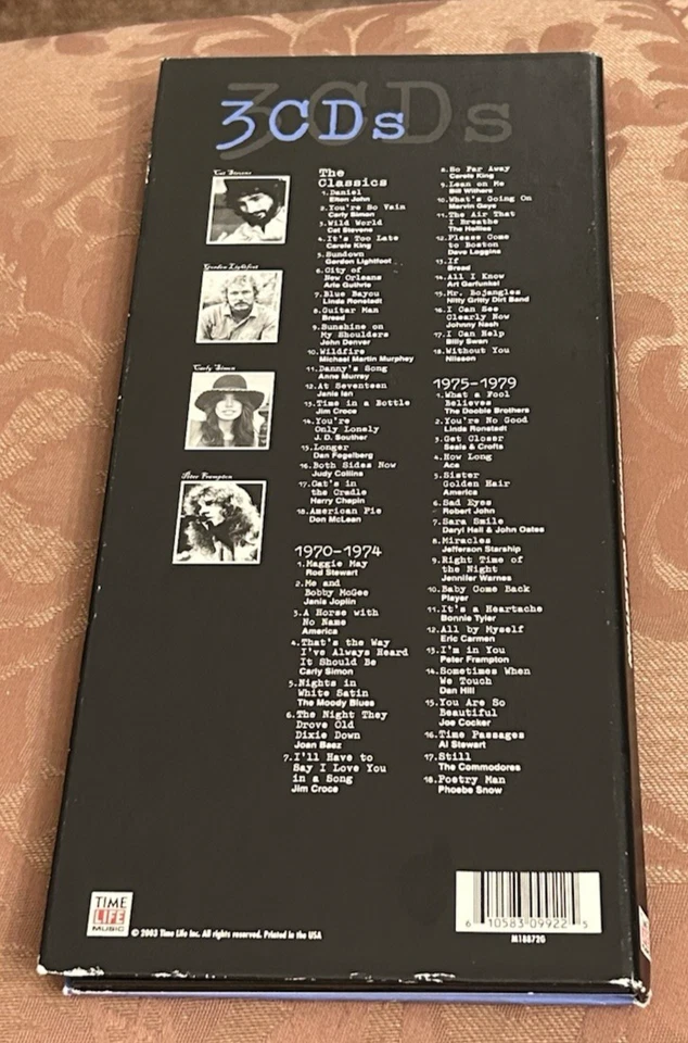 SINGERS AND SONGWRITERS COLLECTION - 3-CD Box Set - TIME LIFE - 54 SONGS - 2003 - Image 2 of 4