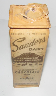 Vintage Sanders Dairy Chocolate Drink Container with Flip-top Lid  (B5)